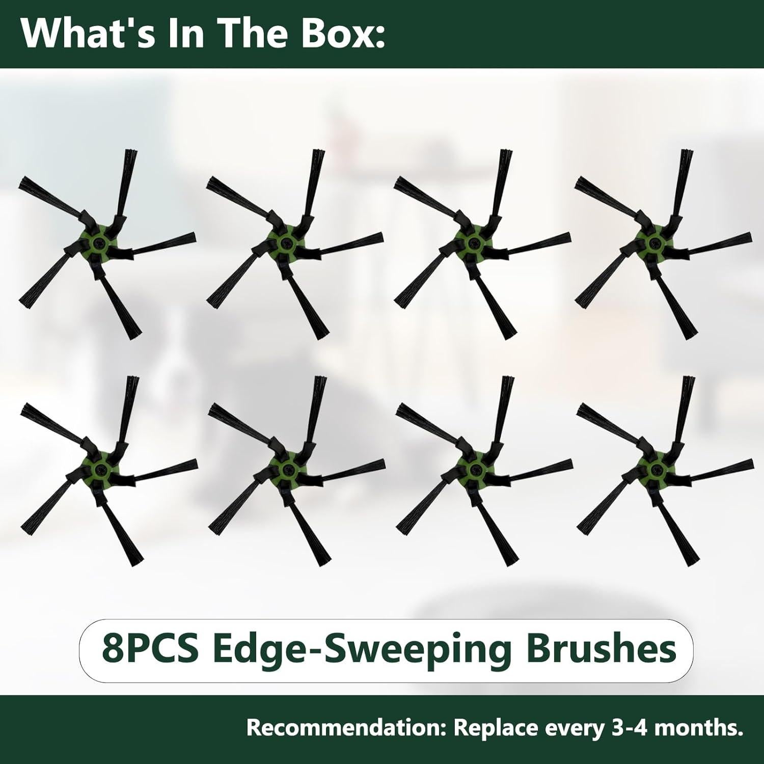 Cepillos Laterales de Reemplazo EXPILOVI para iRobot Roomba S9 - 8 Piezas