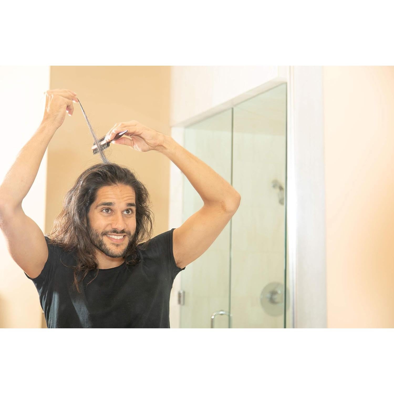 Cepillo de Teasing Doble Cara Gran Goods - Cerdas de Jabalí y Nylon