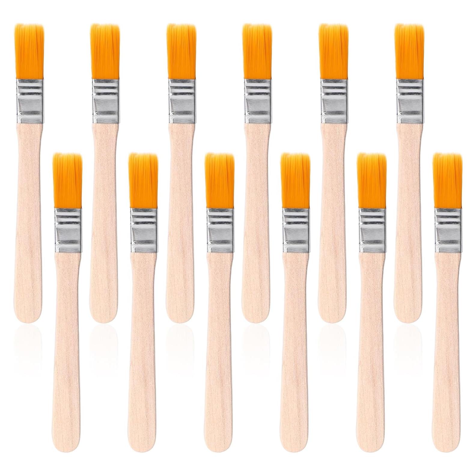 12 Pinceles de Pintura KALIONE 12.7 cm Cerda Nylon Mango Madera