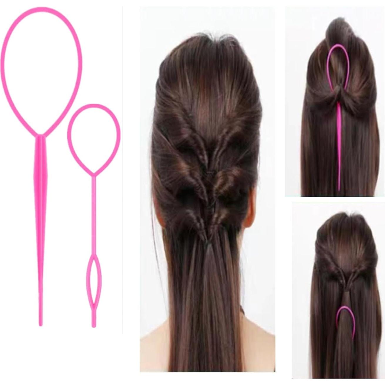 Juego de Peines Rosa 5 Piezas para Cabello Lacio - Genérico