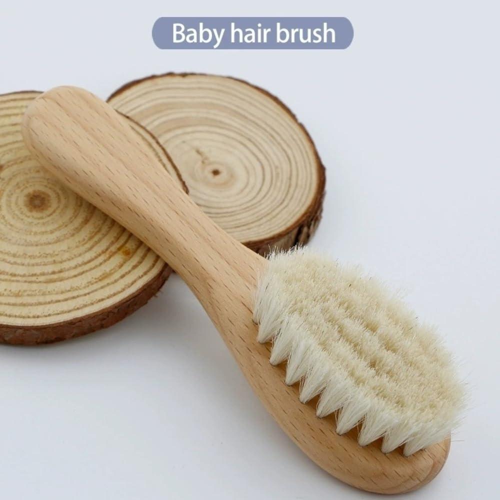 Cepillo de Cabello para Bebés TIKMNO 2 Piezas Pelo de Cabra