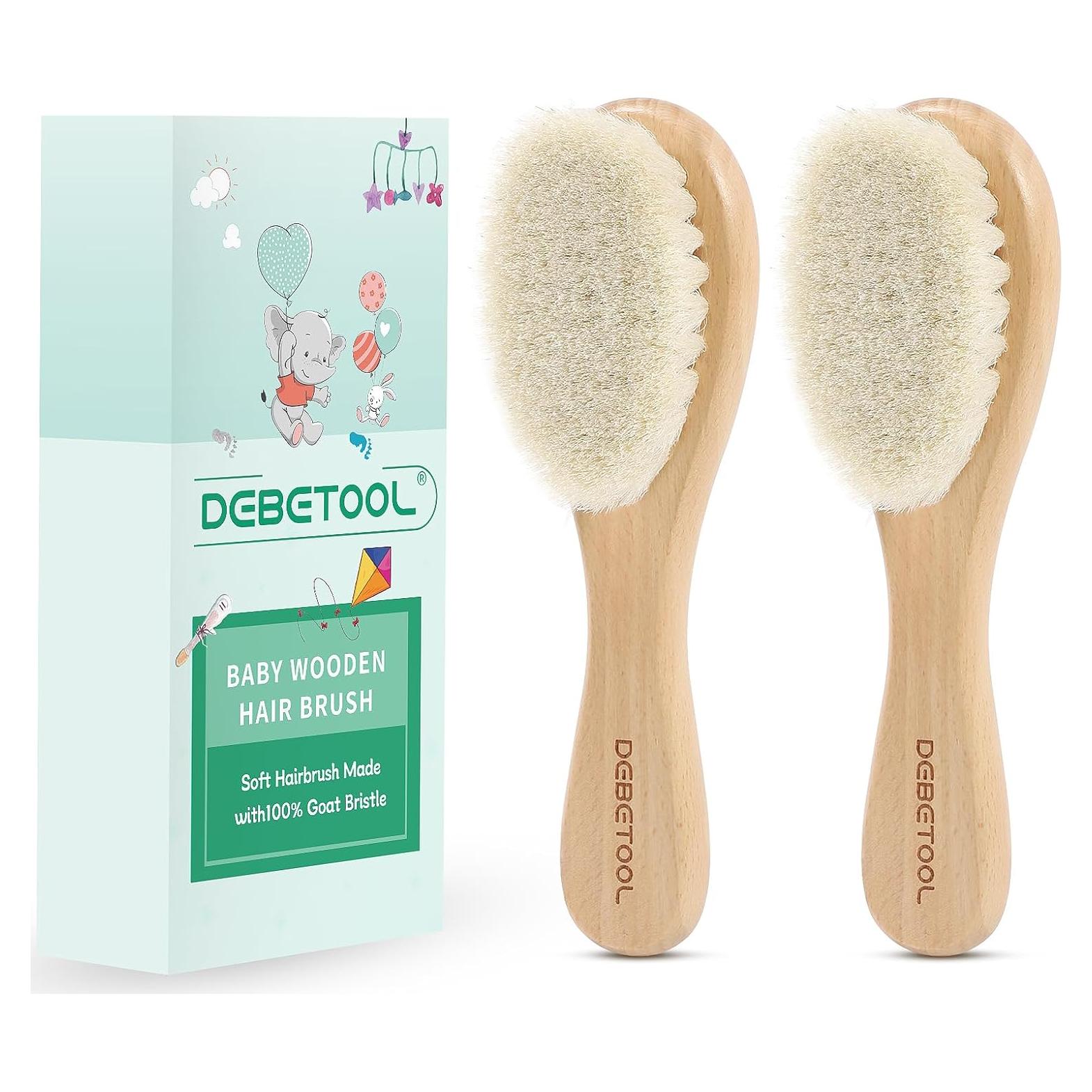 Cepillo para Bebé DEBETOOL - Paquete de 2 Madera Suave