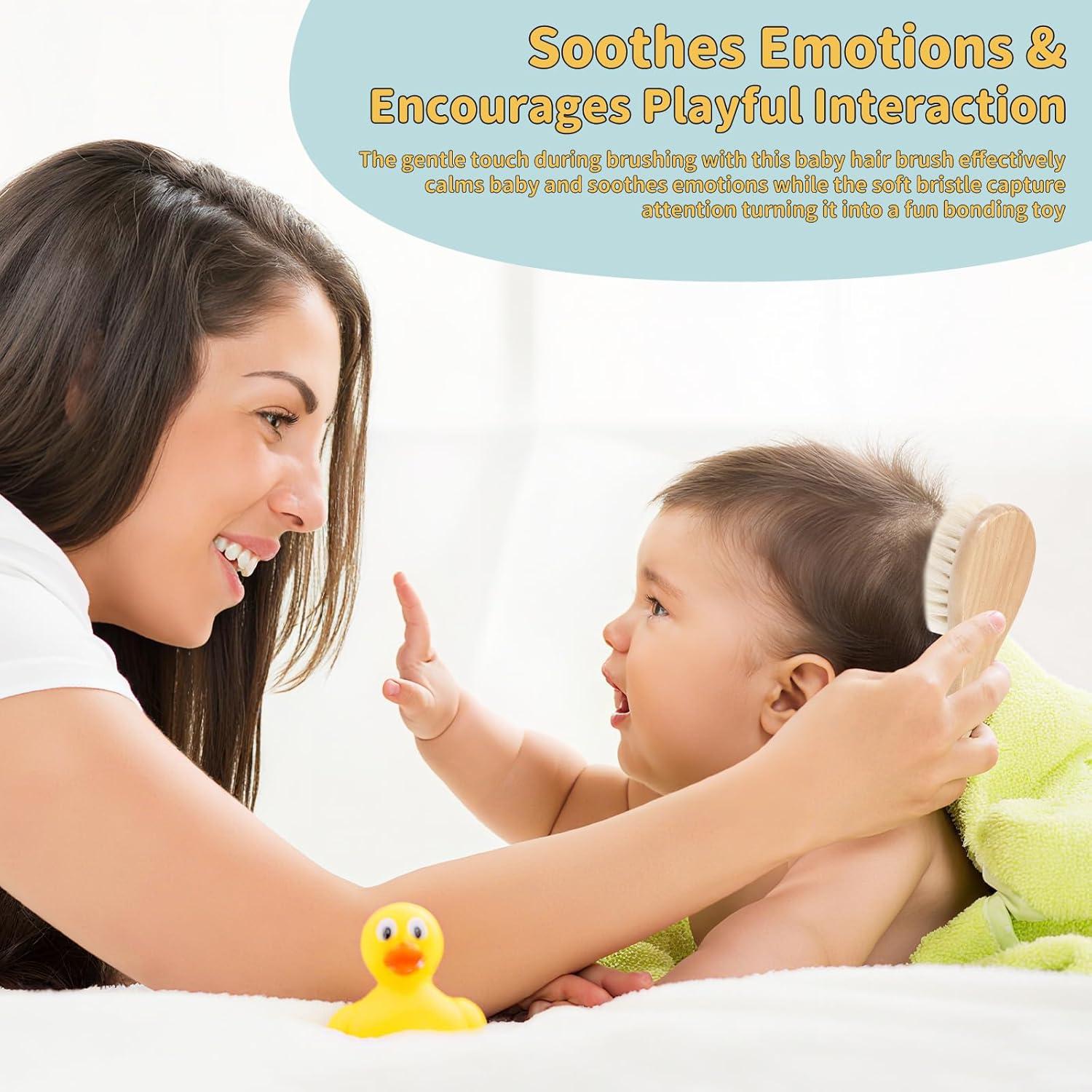 Cepillo para Bebé DEBETOOL - Paquete de 2 Madera Suave