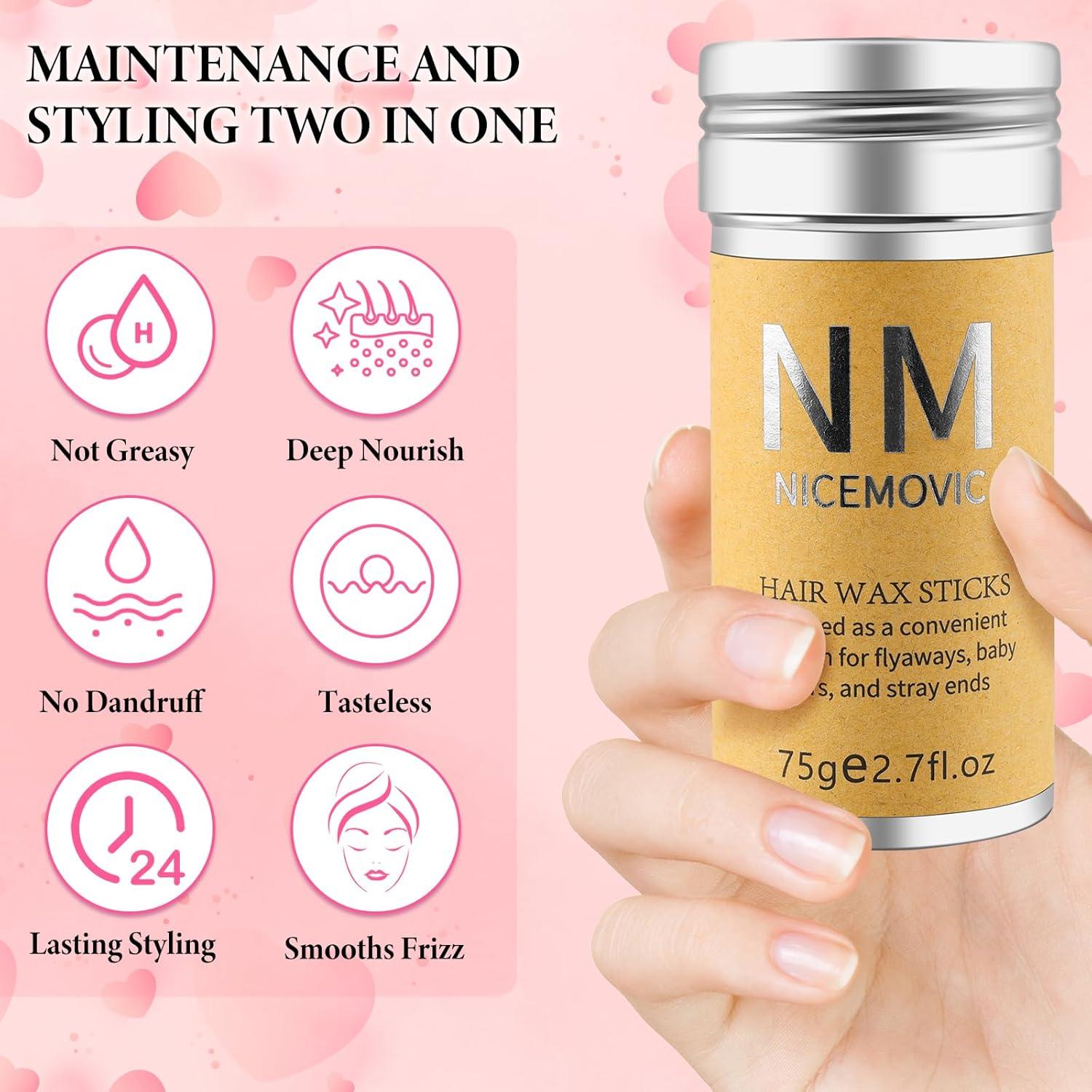 Juego de Barra de Cera para Cabello NICEMOVIC - 6 Piezas