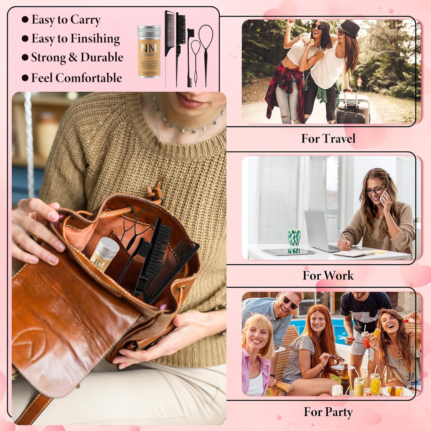 Juego de Barra de Cera para Cabello NICEMOVIC - 6 Piezas