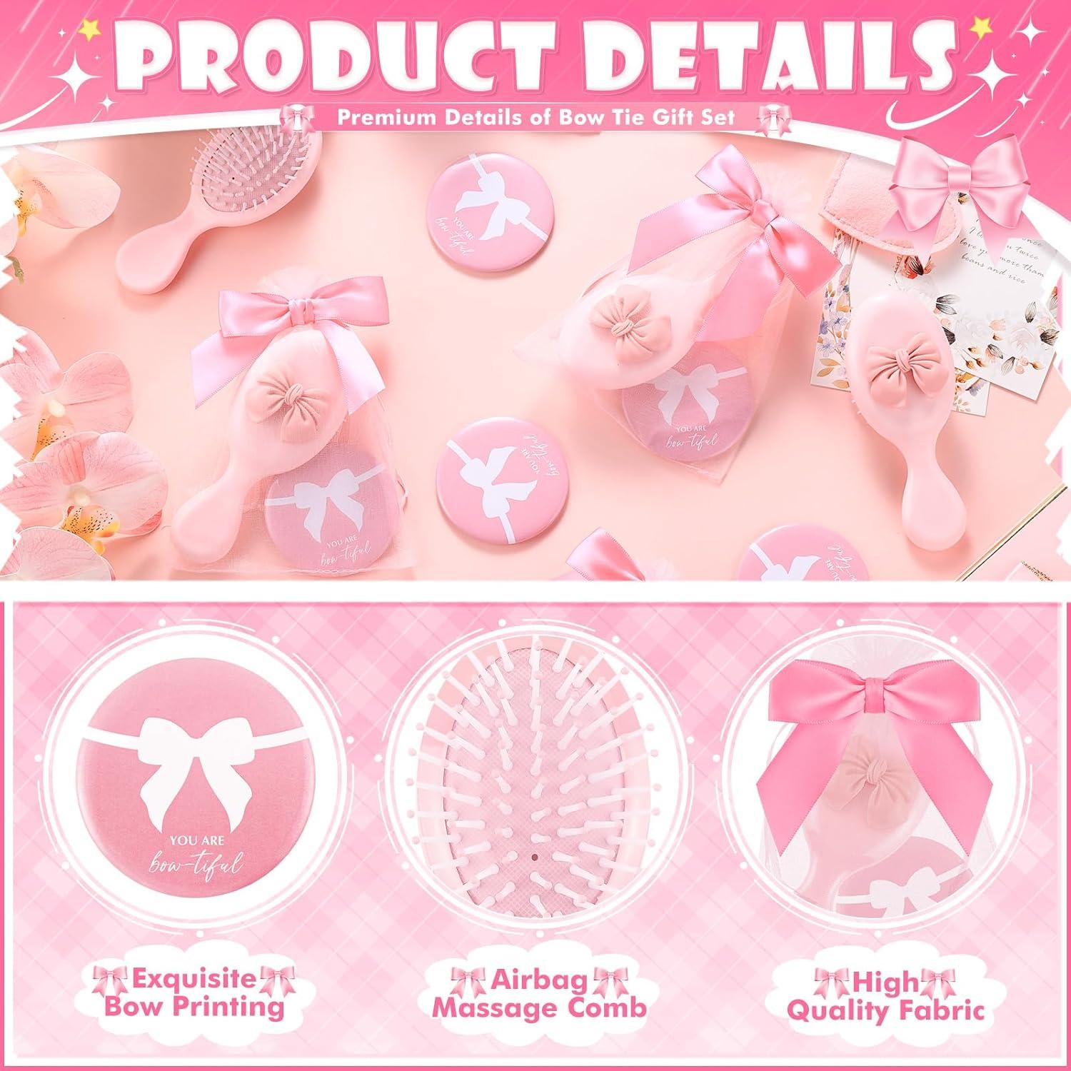 Conjunto de 12 Favoritos de Fiesta Rosa JolliKids con Espejo y Cepillo