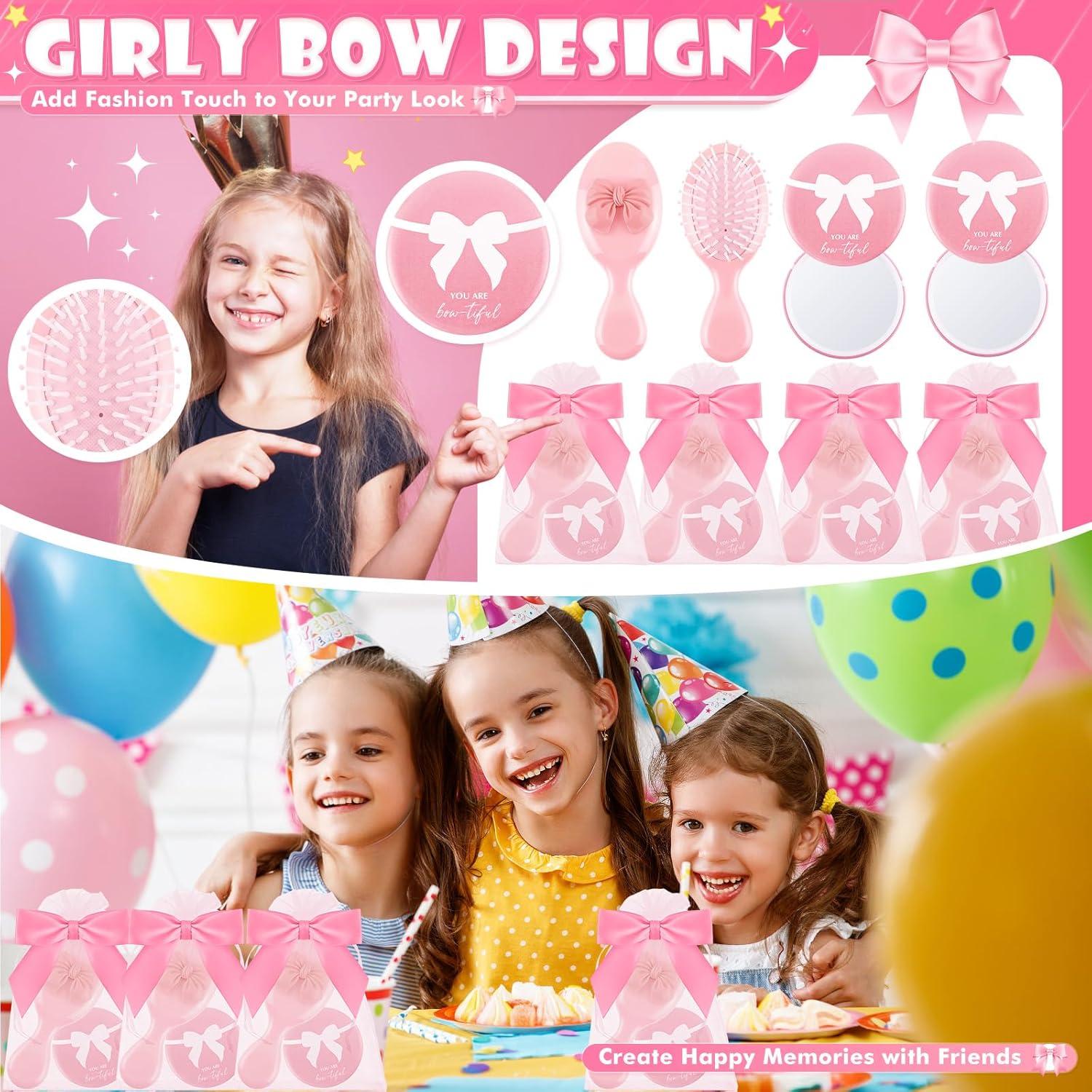 Conjunto de 12 Favoritos de Fiesta Rosa JolliKids con Espejo y Cepillo