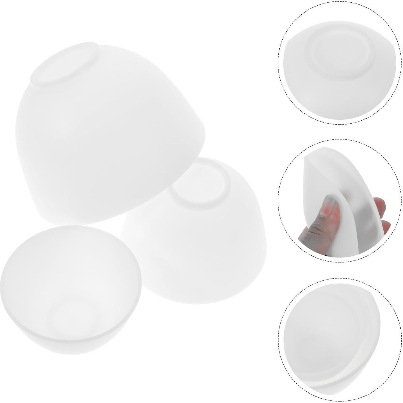 Juego de 3 Tazones de Silicona FOMIYES para Mascarillas Faciales