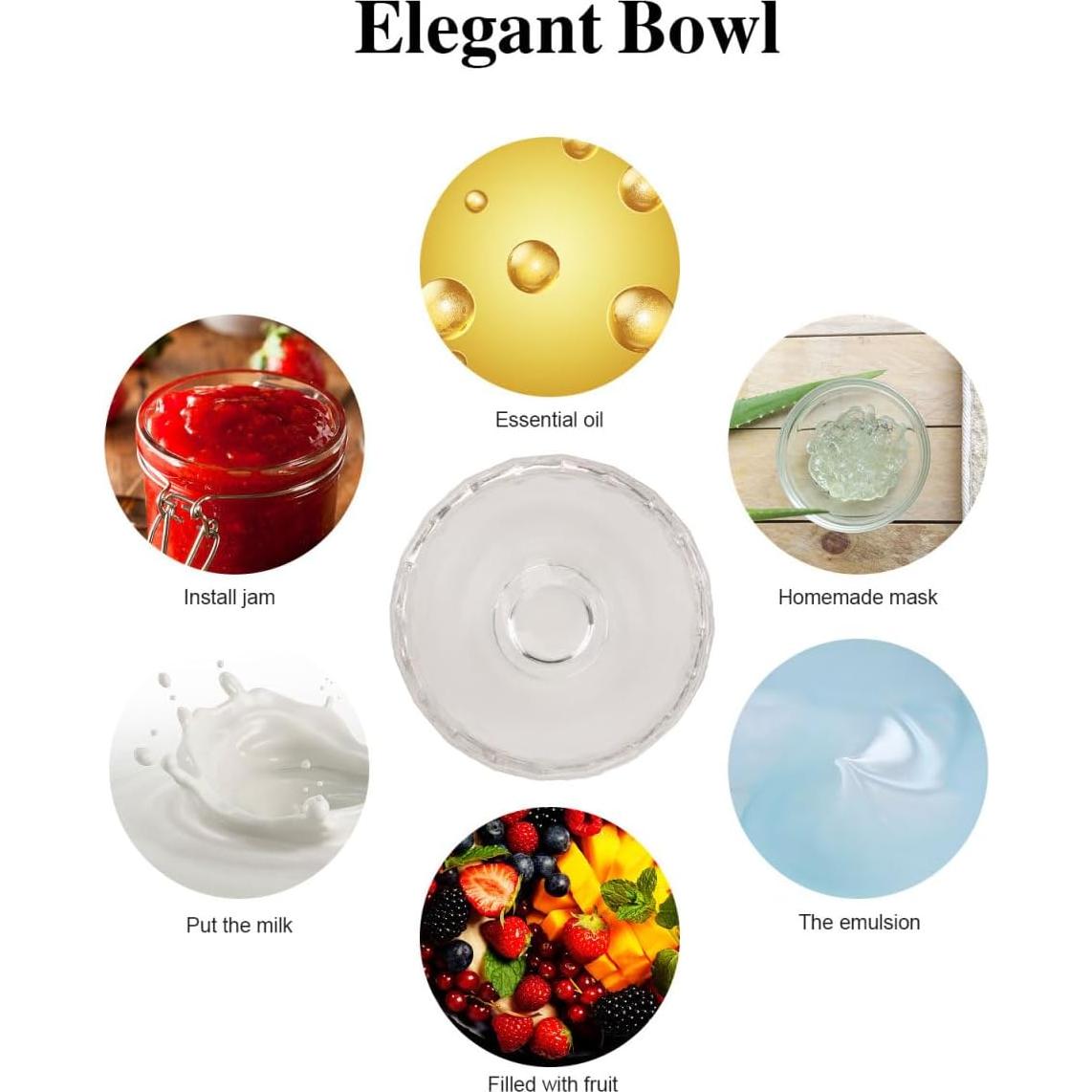 Juego de 4 Tazones de Mezcla de Cristal Healeved 1000ml