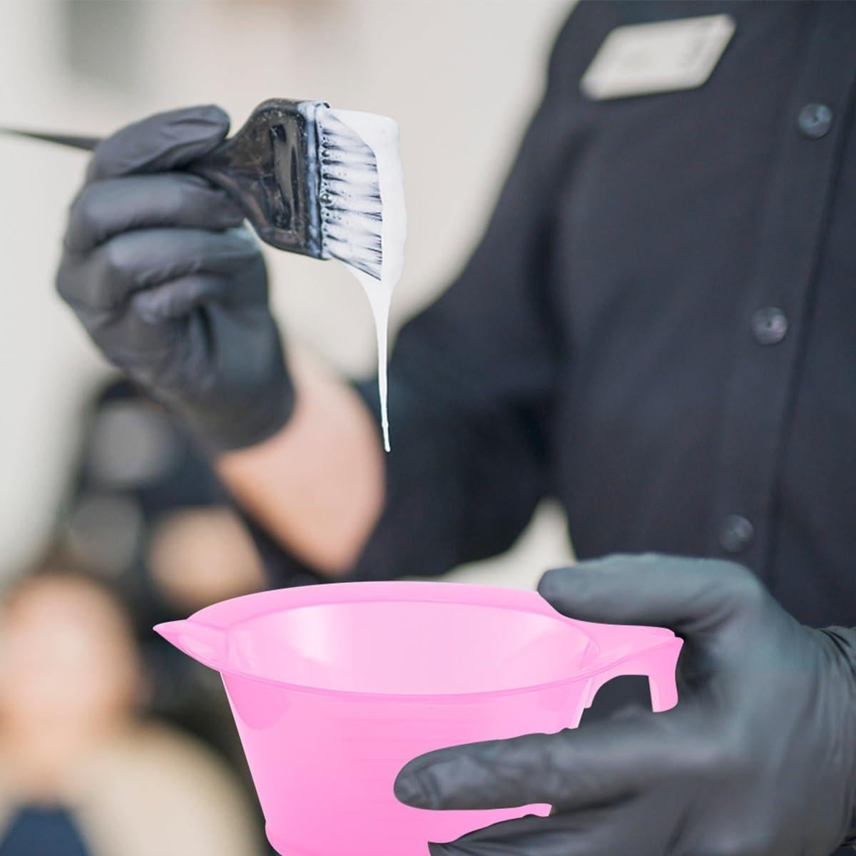 Set de 3 Tazones Rosa para Mezclar Tinte de Cabello FOMIYES