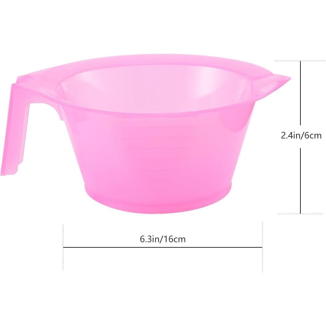 Set de 3 Tazones Rosa para Mezclar Tinte de Cabello FOMIYES
