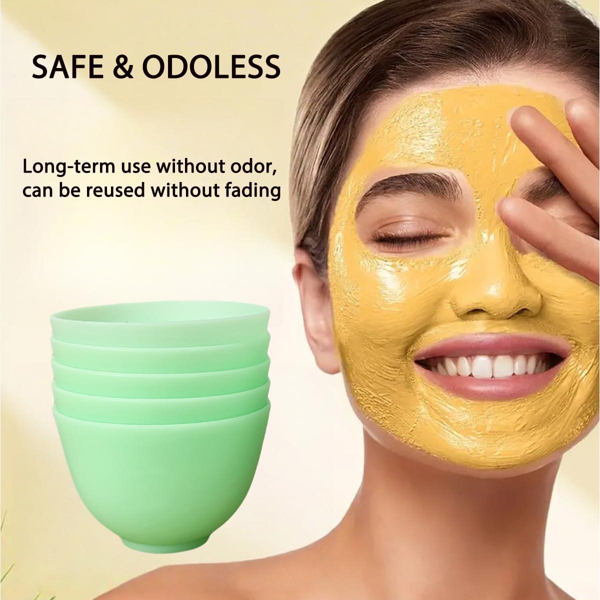 Juego de 6 Tazones de Silicona PLINNILUY para Mascarillas 8.4 cm