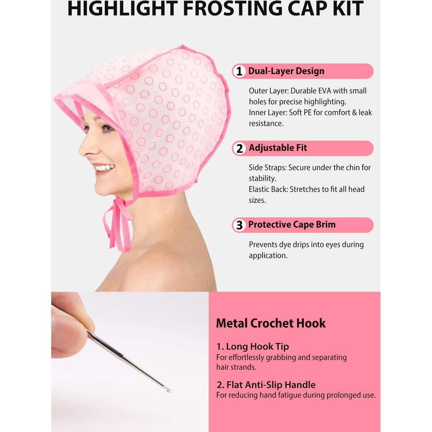 Kit de decoloración y mechas 19 piezas YOOVR rosa