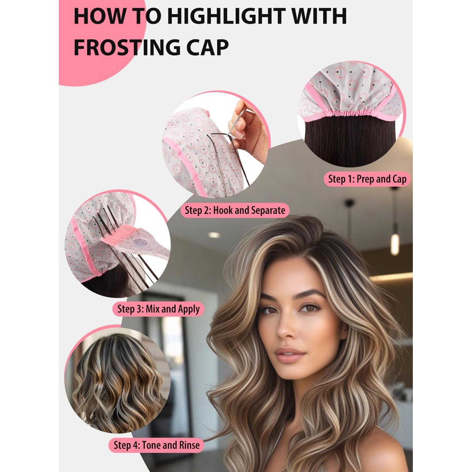 Kit de decoloración y mechas 19 piezas YOOVR rosa