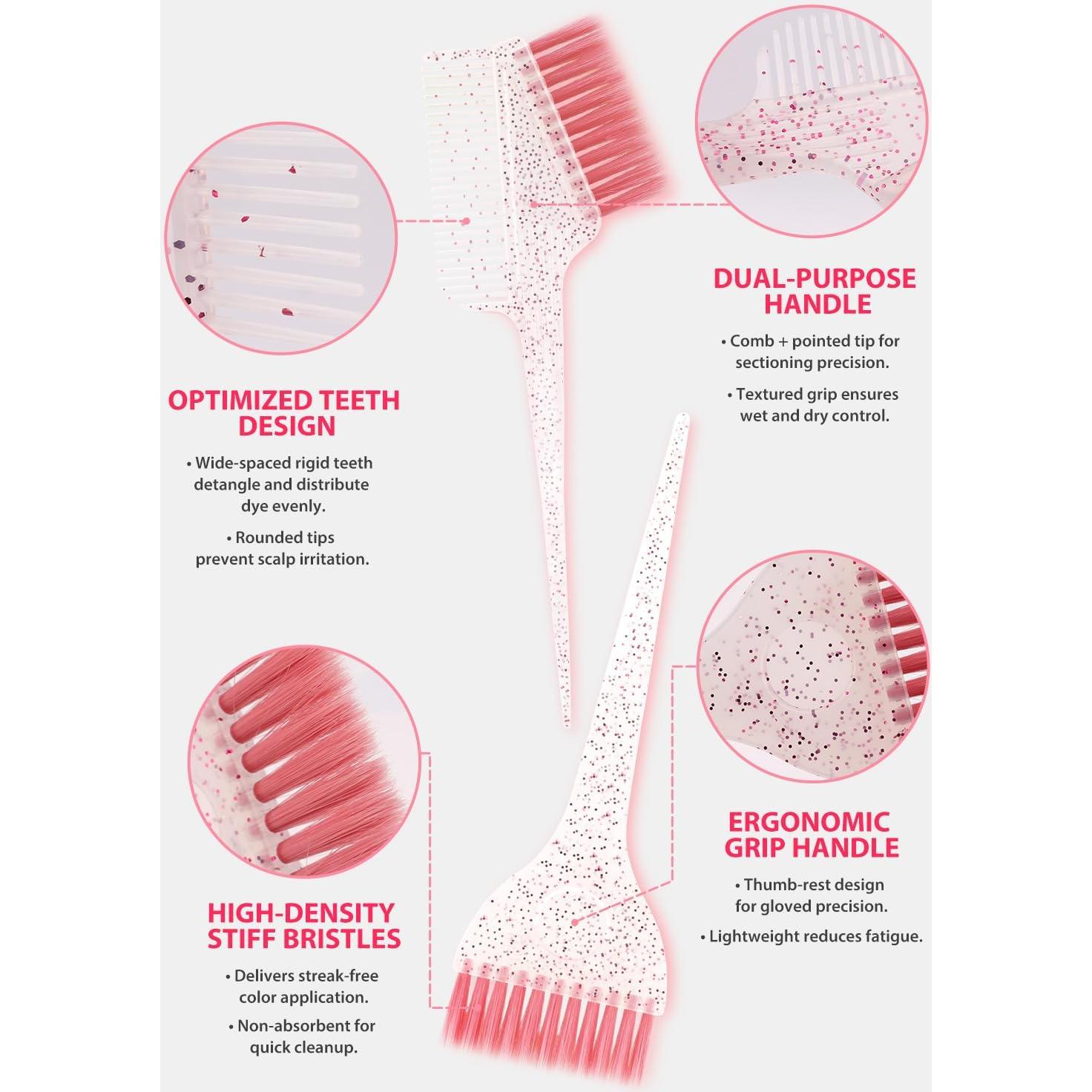 Kit de decoloración y mechas 19 piezas YOOVR rosa