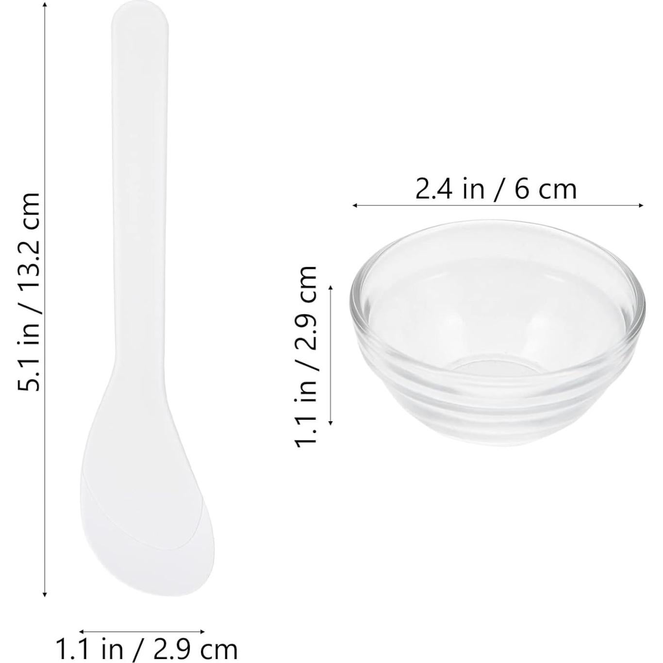 Beaupretty 5 Cuencos de Vidrio para Mezclar Máscaras Faciales 6x6cm