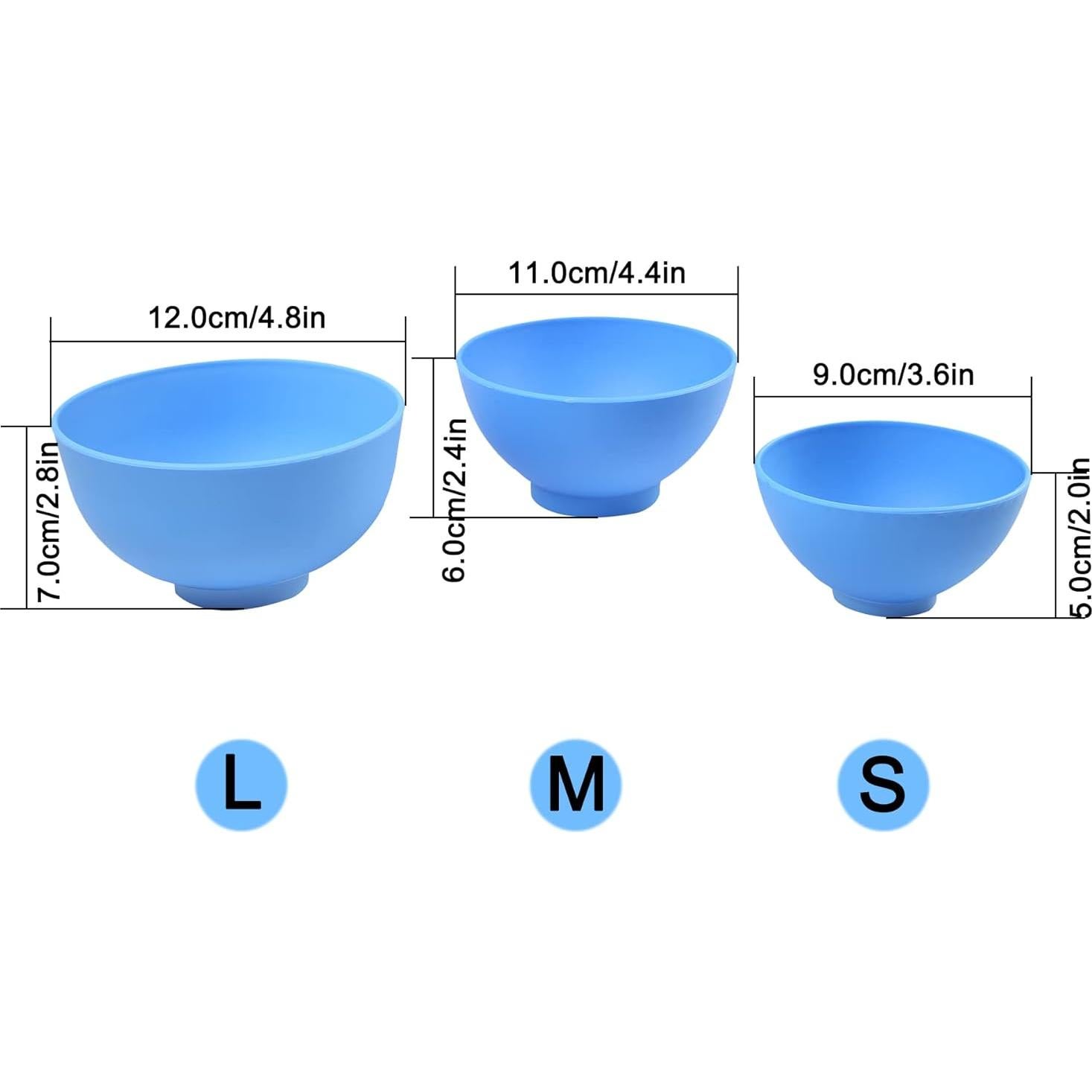 Tazón Mezclador Dental Vocadok 6 Piezas Goma Flexible