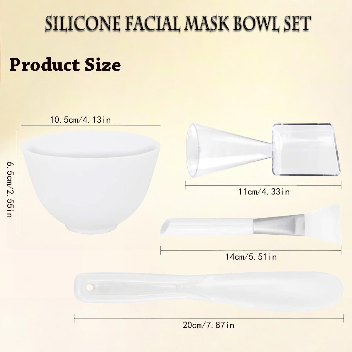 Juego de 4 Piezas de Tazones Mezcladores de Silicona PLINNILUY