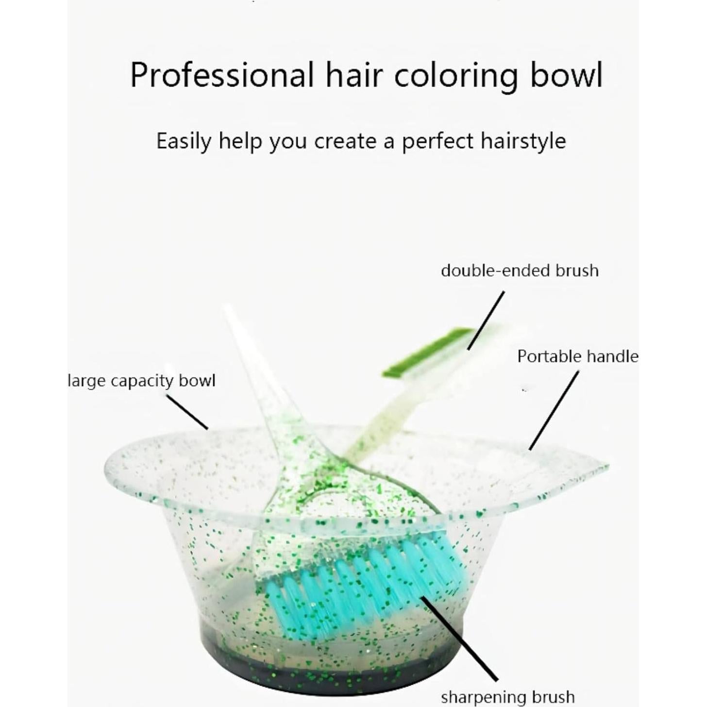 Kit de Coloración de Cabello CGBARBER - 3 Piezas con Tazón y Brochas