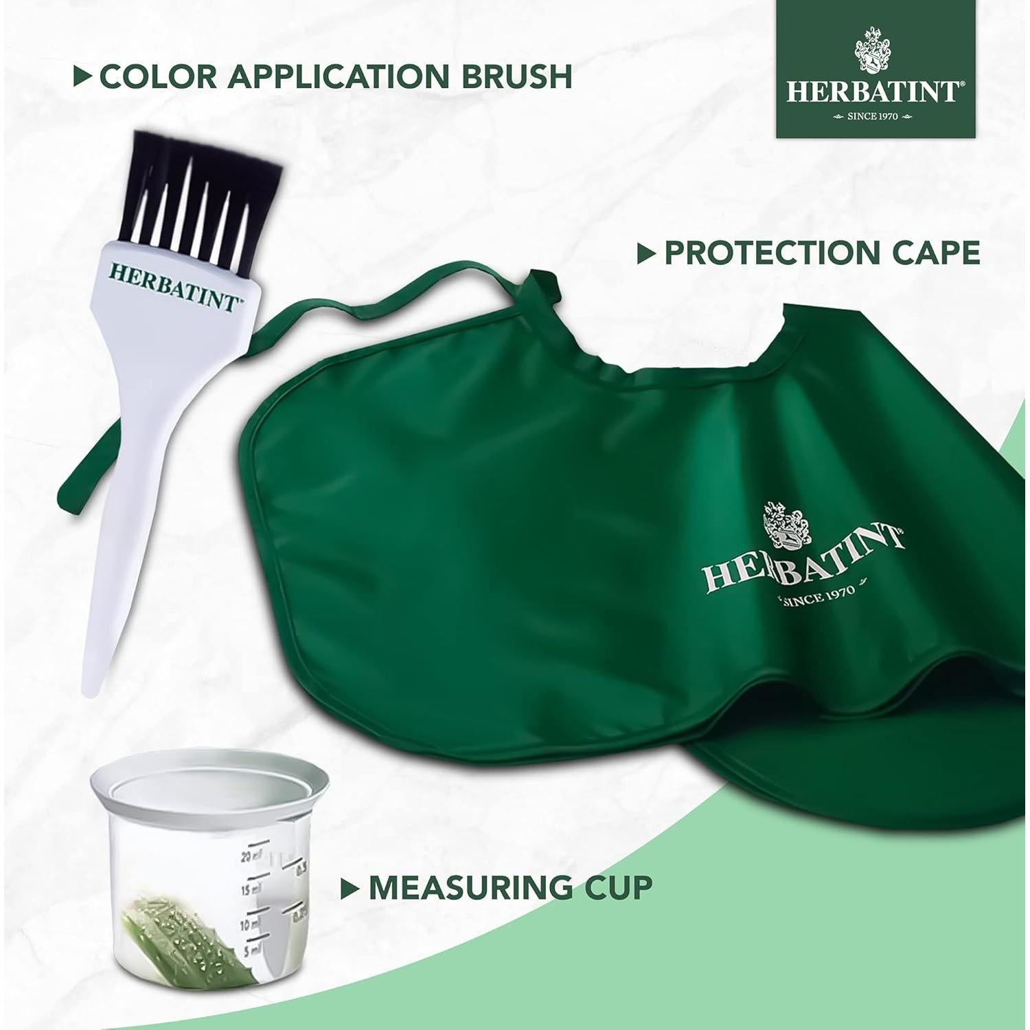 Kit de Aplicación de Color para Cabello Herbatint - Brocha, Capa y Taza Medidora