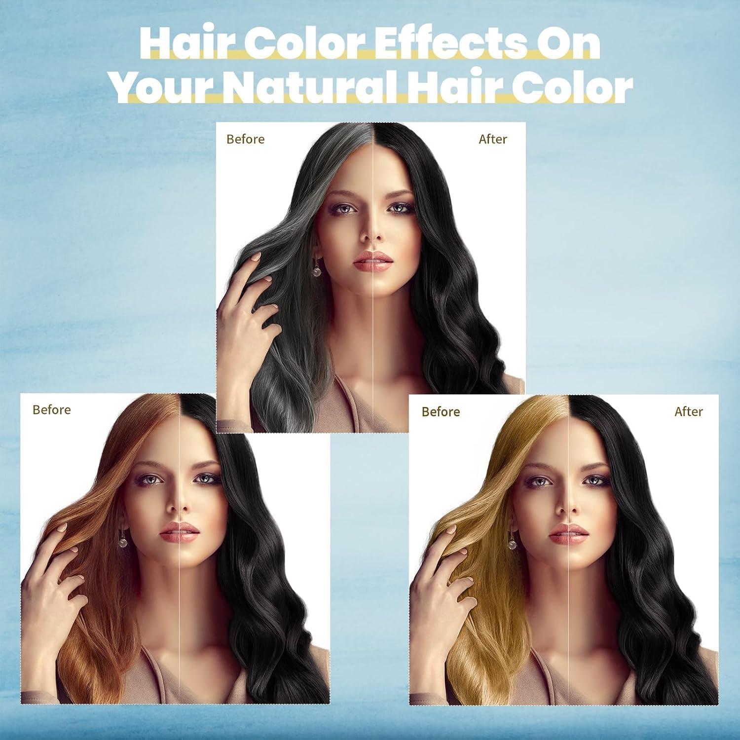 Champú Tinte IIIMEIDU 500ml Marrón Oscuro 3 en 1 Herbal