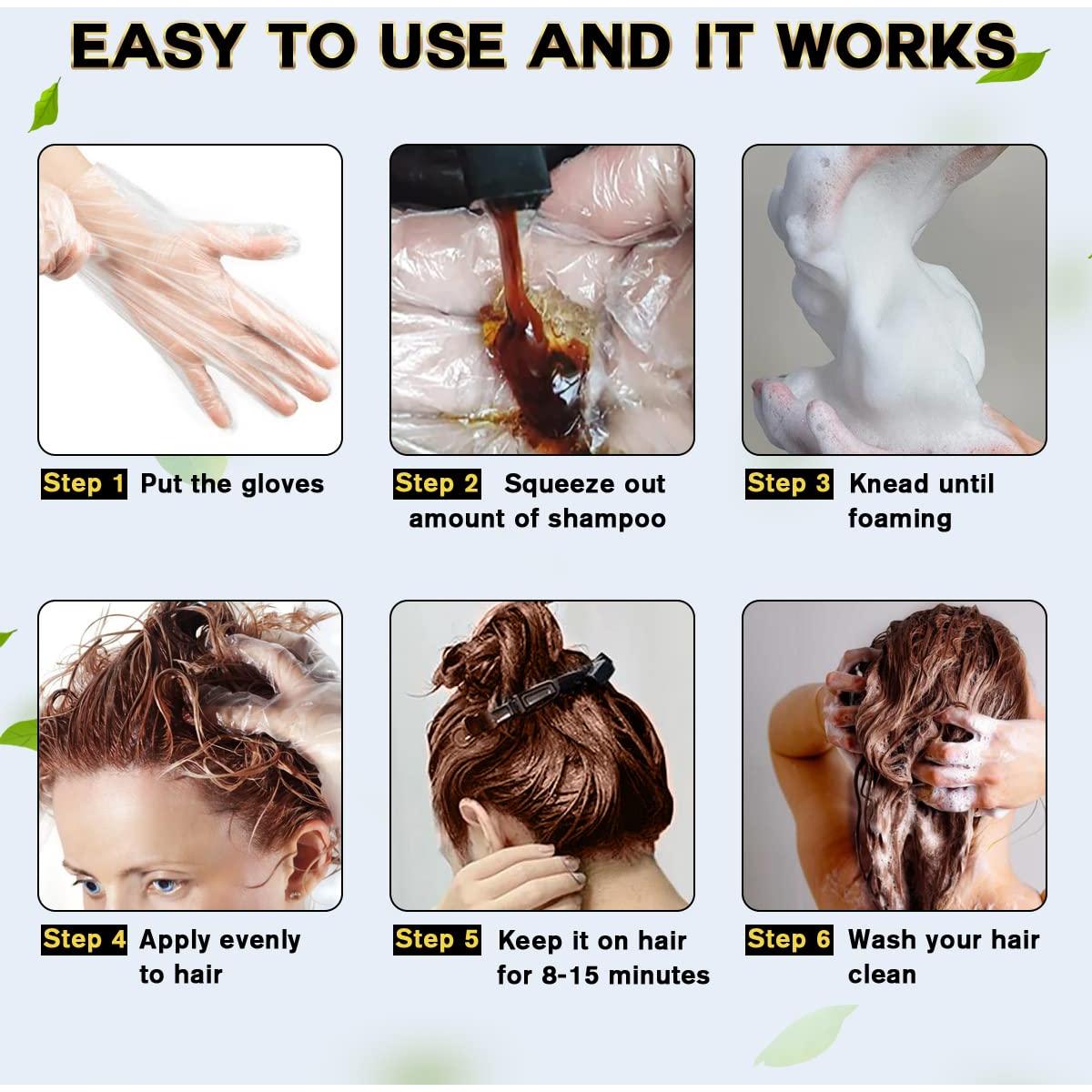 Champú Tinte IIIMEIDU 500ml Marrón Oscuro 3 en 1 Herbal