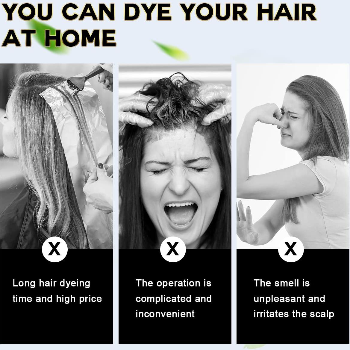 Champú Tinte IIIMEIDU 500ml Marrón Oscuro 3 en 1 Herbal