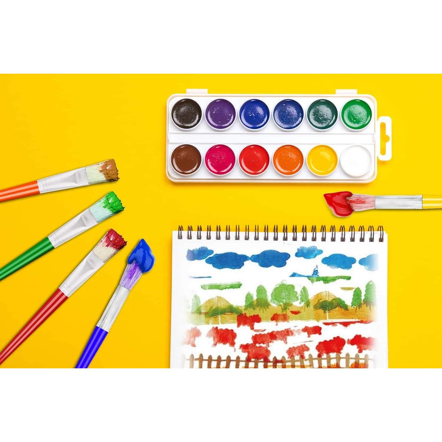 Conjunto de Pinceles de Pintura Anezus para Niños - 10 Piezas