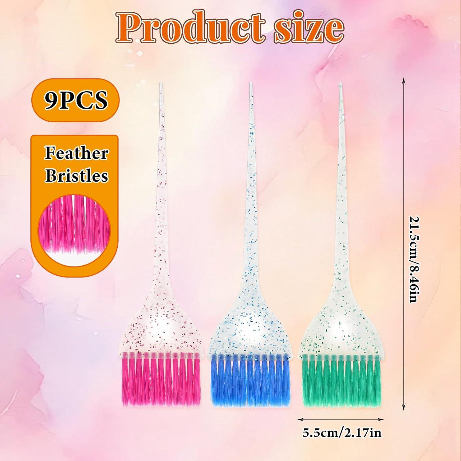 Juego de 9 Pinceles para Color de Cabello Classicseali