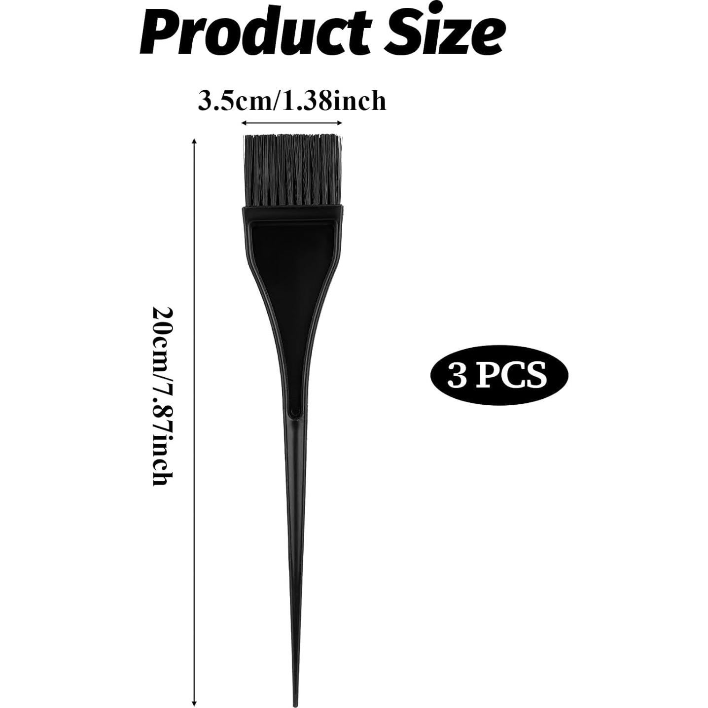 Set de 3 Brochas para Tinte de Cabello - Aplicación Profesional