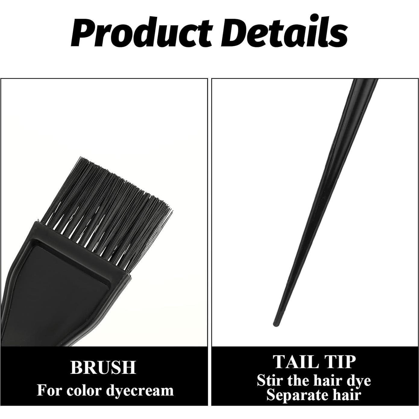 Set de 3 Brochas para Tinte de Cabello - Aplicación Profesional