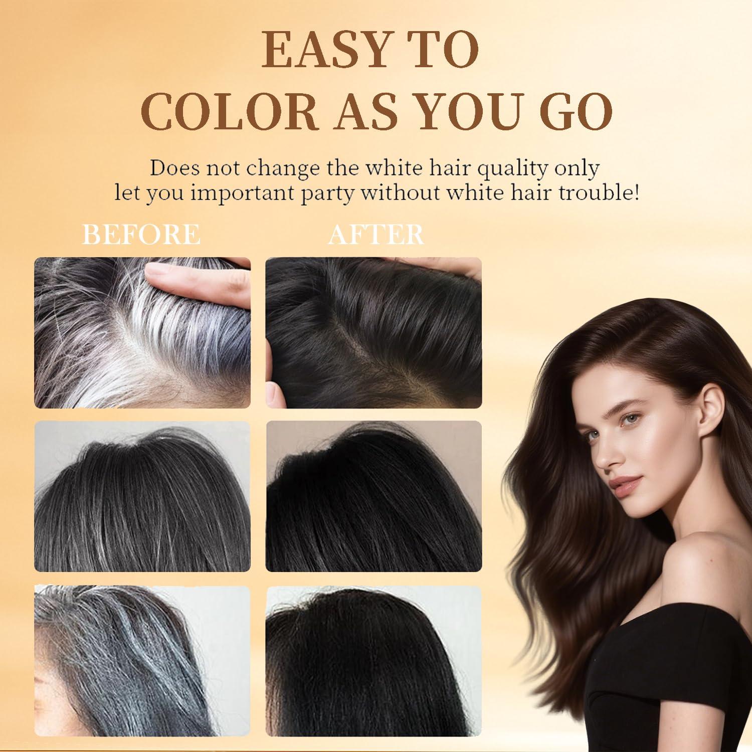 Cepillo Tinte Cabello ZARICS 2 en 1 Negro y Marrón Oscuro