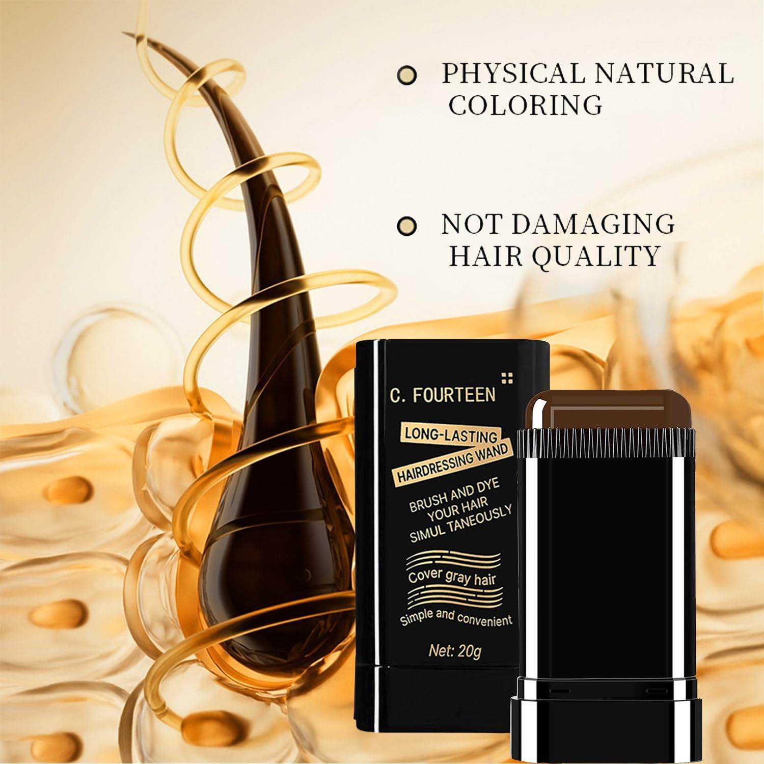 Cepillo Tinte Cabello ZARICS 2 en 1 Negro y Marrón Oscuro