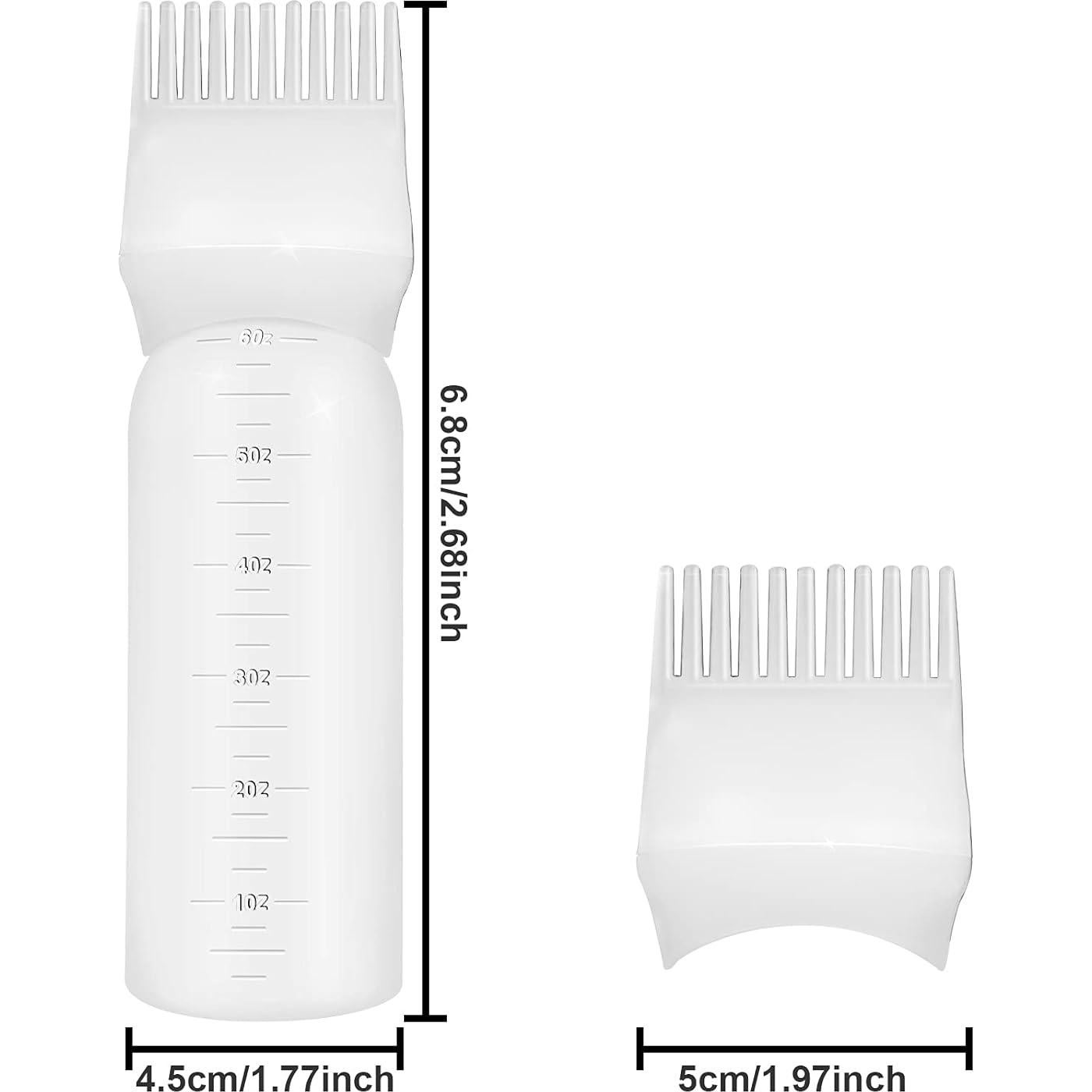 4 Botellas Aplicadoras de Tinte para Cabello ONLYFU 177 ml