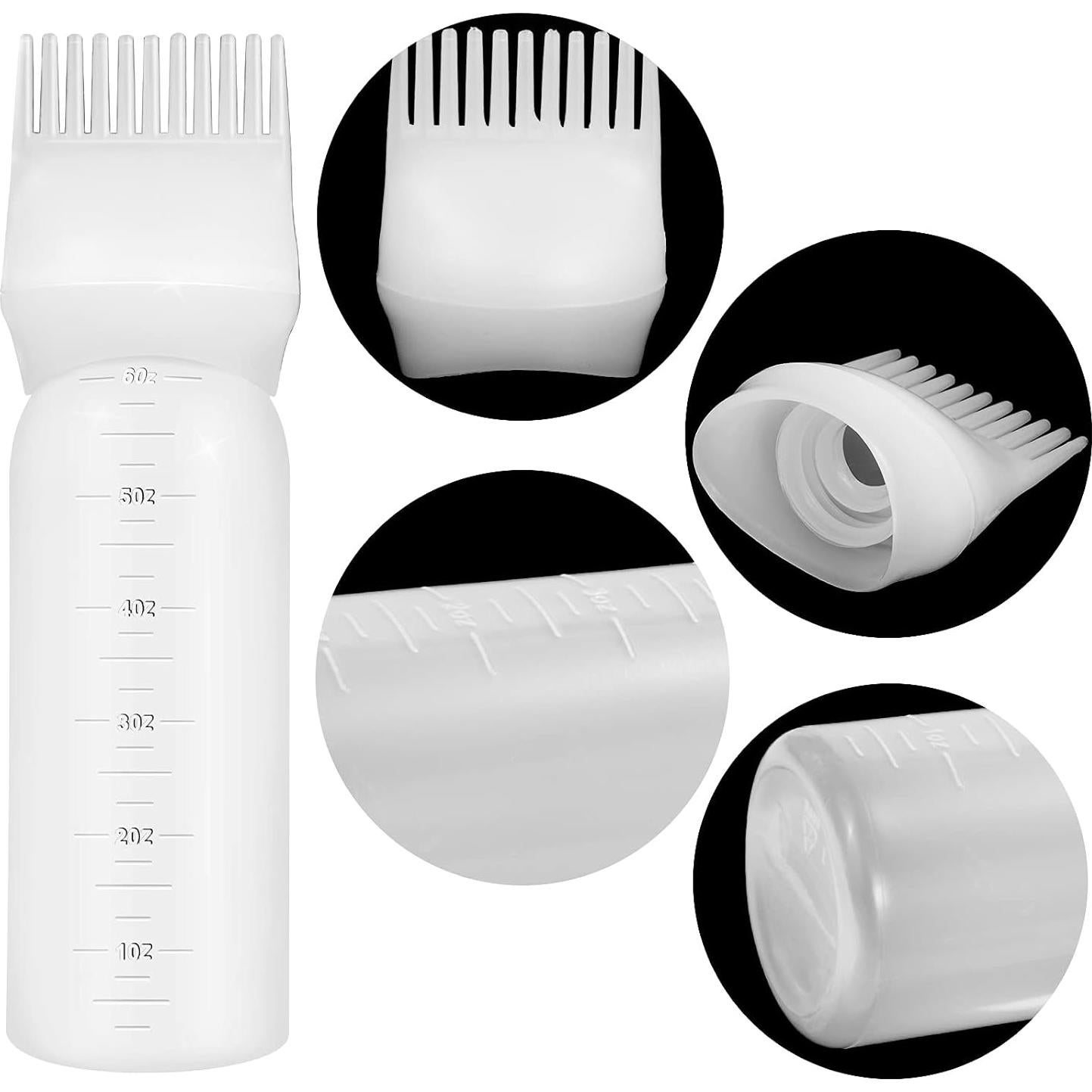 4 Botellas Aplicadoras de Tinte para Cabello ONLYFU 177 ml