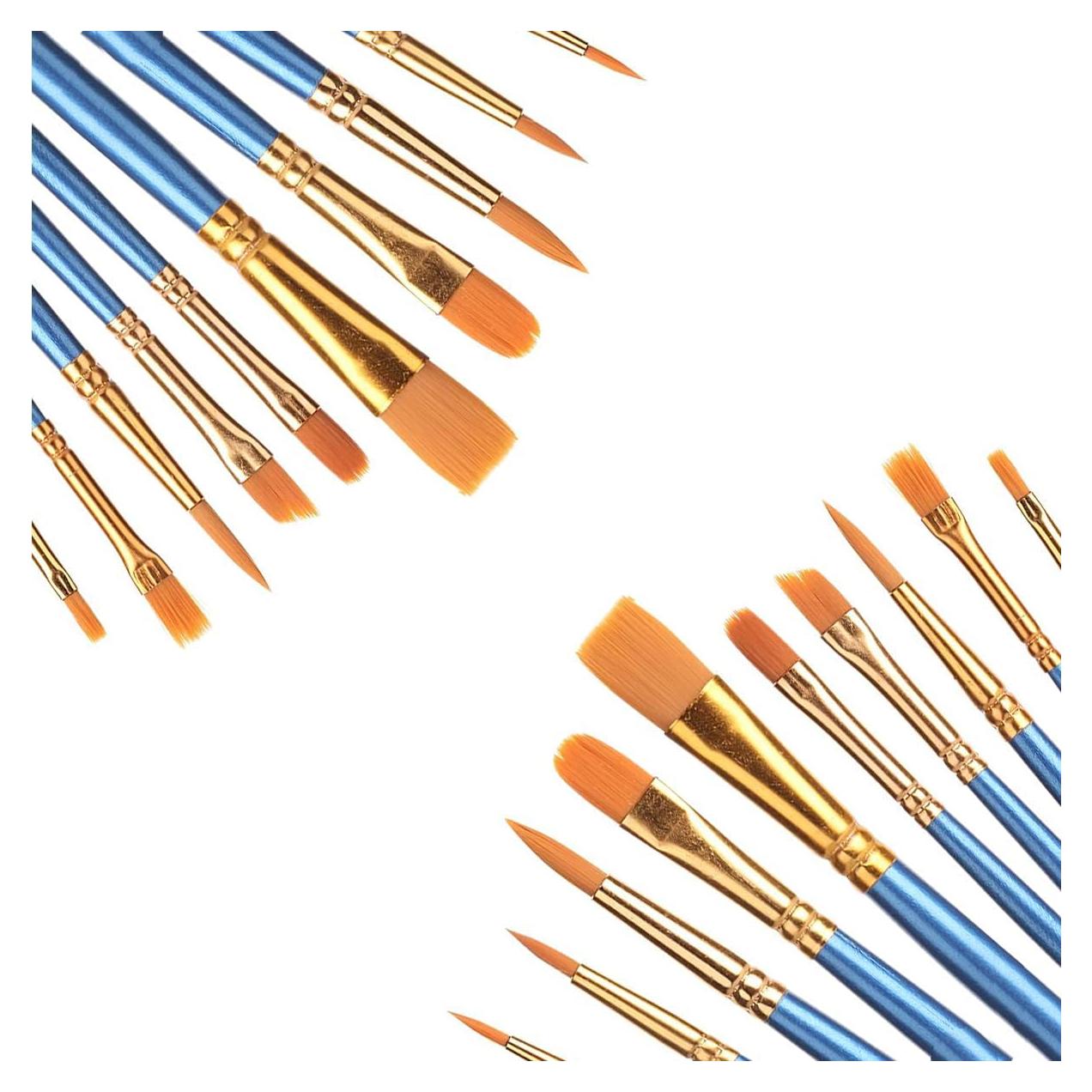 Juego de Pinceles de 20 Piezas MUUZLL para Acuarela y Acrílico