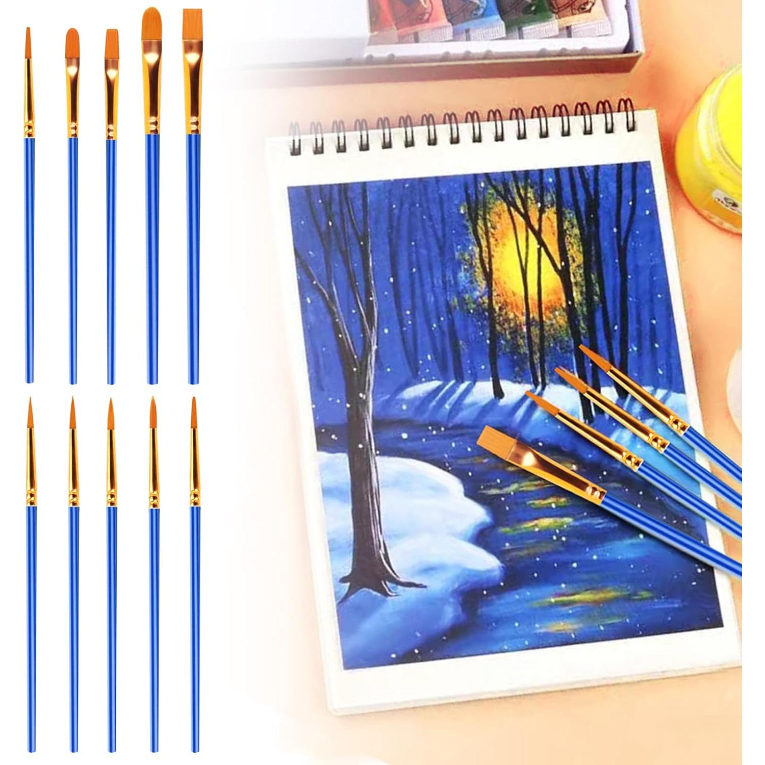 Juego de Pinceles de 20 Piezas MUUZLL para Acuarela y Acrílico