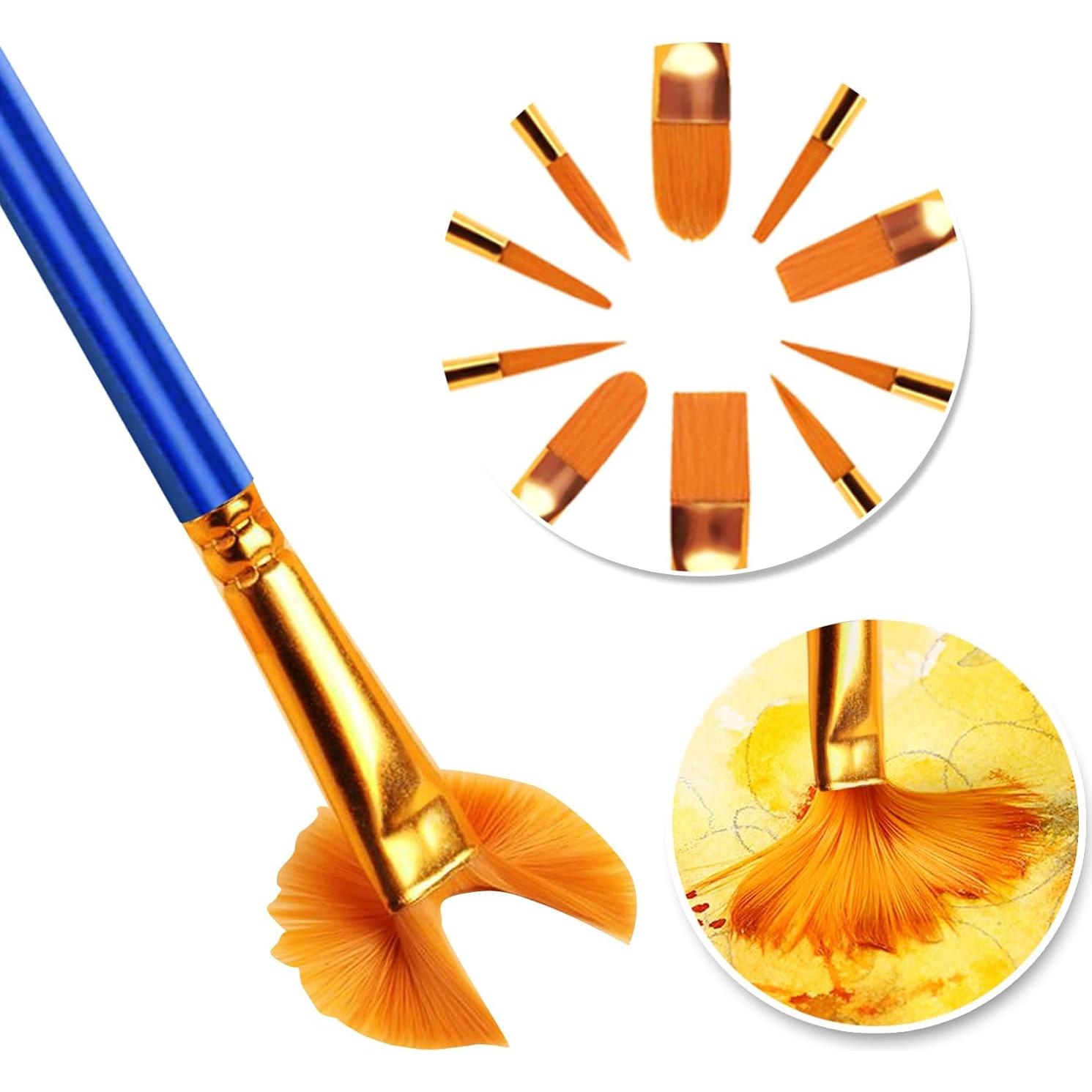 Juego de Pinceles de 20 Piezas MUUZLL para Acuarela y Acrílico