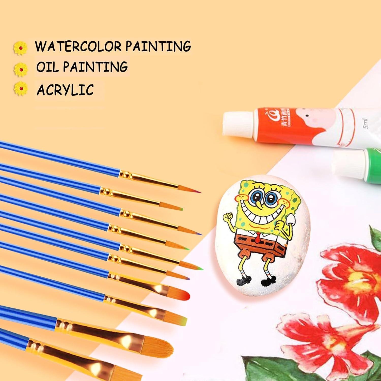 Juego de Pinceles de 20 Piezas MUUZLL para Acuarela y Acrílico