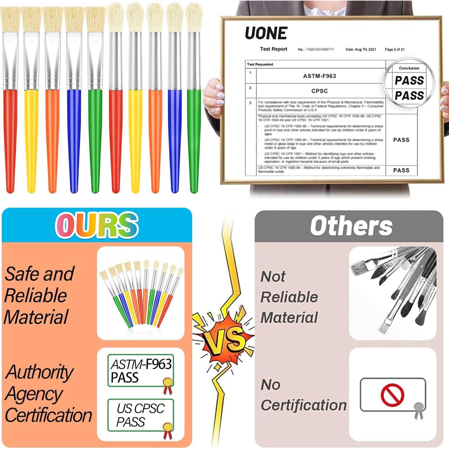 Juego de Pinceles de Pintura Anezus 30 Piezas para Niños