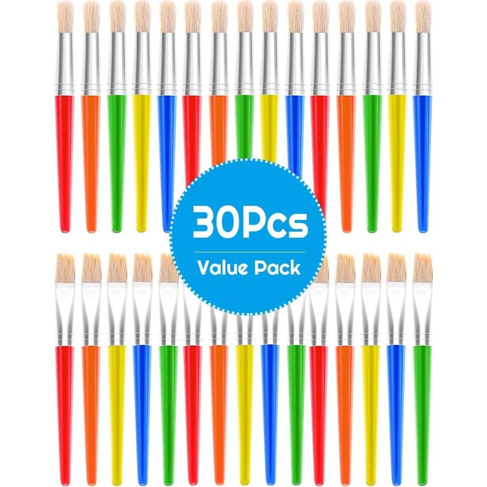 Juego de Pinceles de Pintura Anezus 30 Piezas para Niños