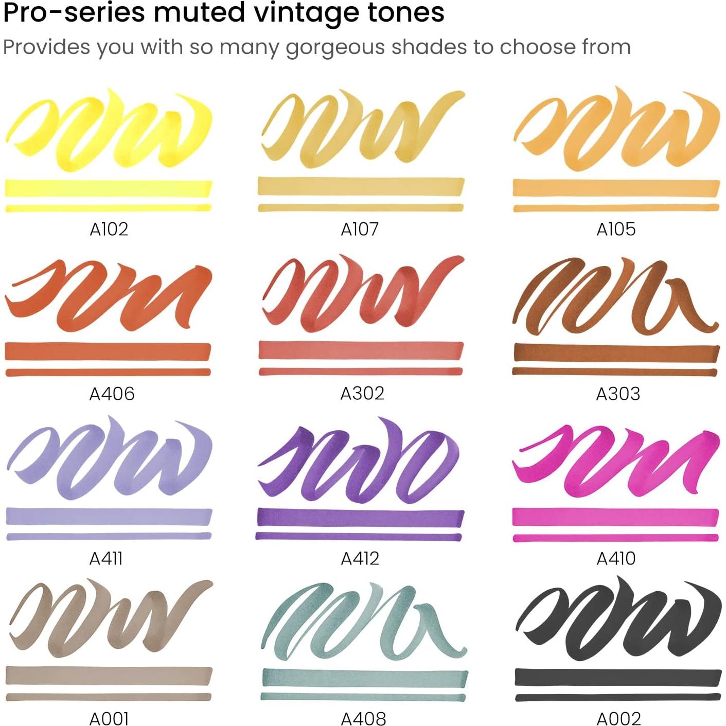 Marcadores Acuarelables ARTEZA 12 Tonos Vintage Doble Punta