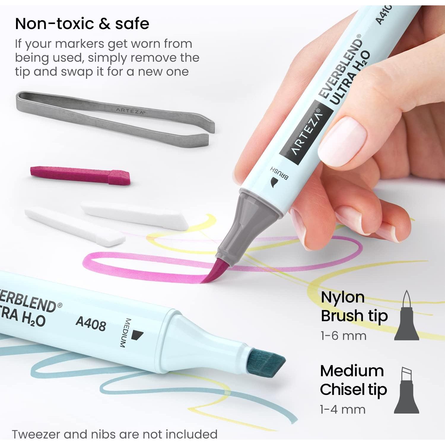 Marcadores Acuarelables ARTEZA 12 Tonos Vintage Doble Punta