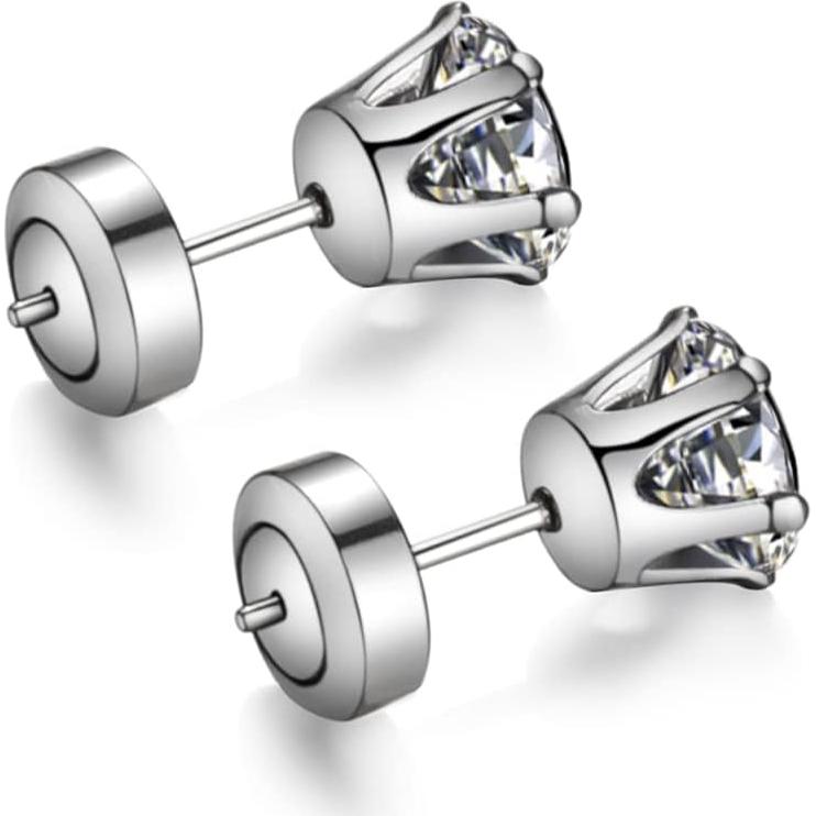 Resortes para Pendientes JIACHARMED 4PCS Oro Blanco 18K