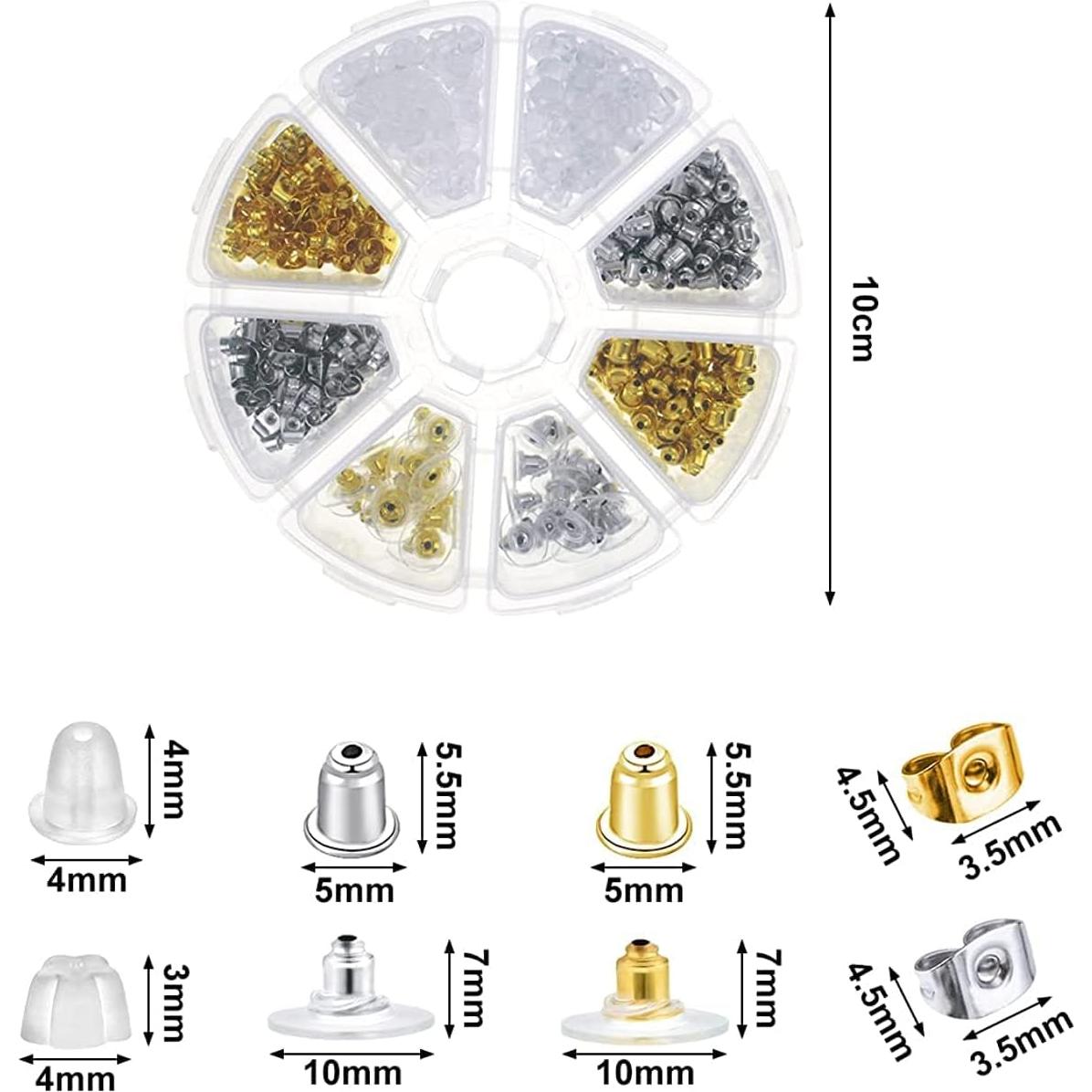 Kit de 452 Respaldos para Pendientes Hokoad - 8 Estilos Variados