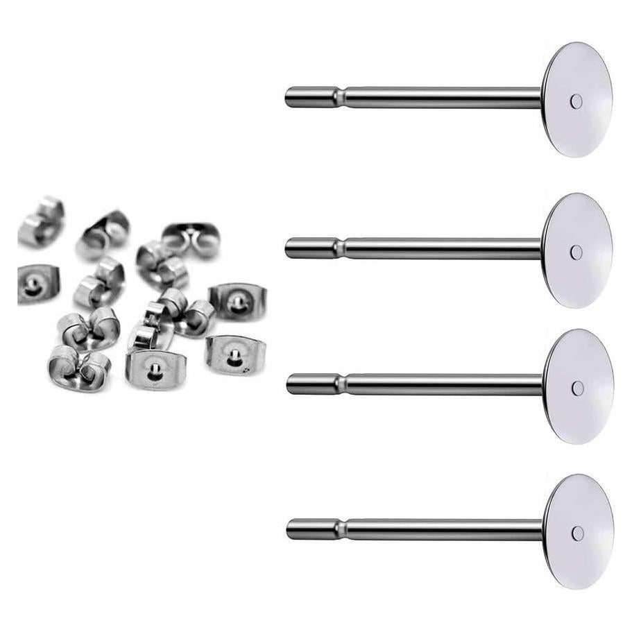 400 Piezas Pendientes Hipoalergénicos Youdiyla Acero Inoxidable 4mm
