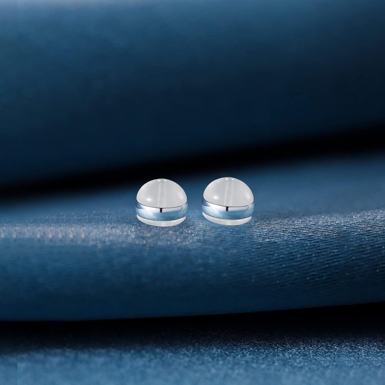 Tapones de goma transparente KMEOSCH para pendientes - 12 Pcs