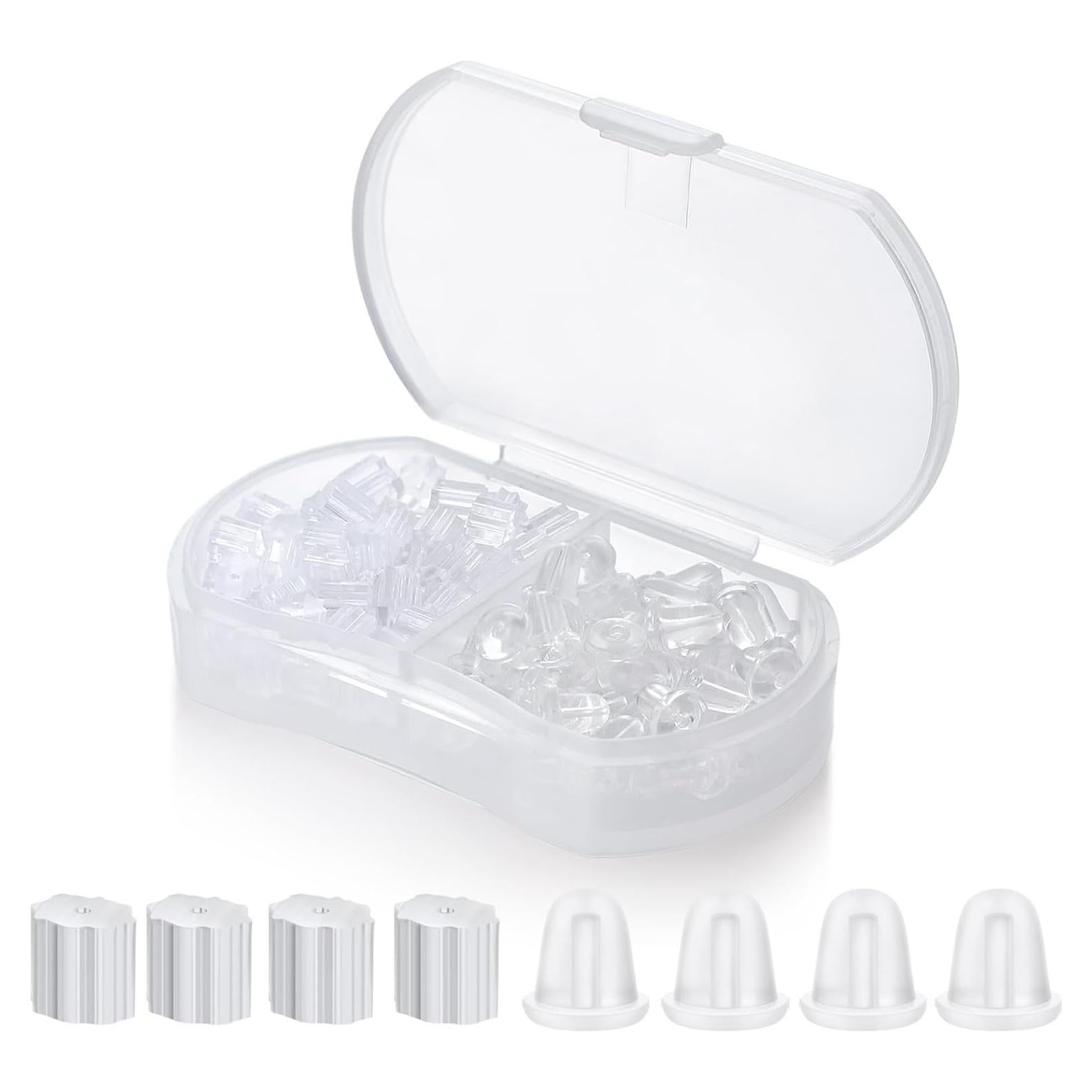 Respaldos de Aretes de Silicona Kerryjewl 100 Pcs Hipoalergénicos