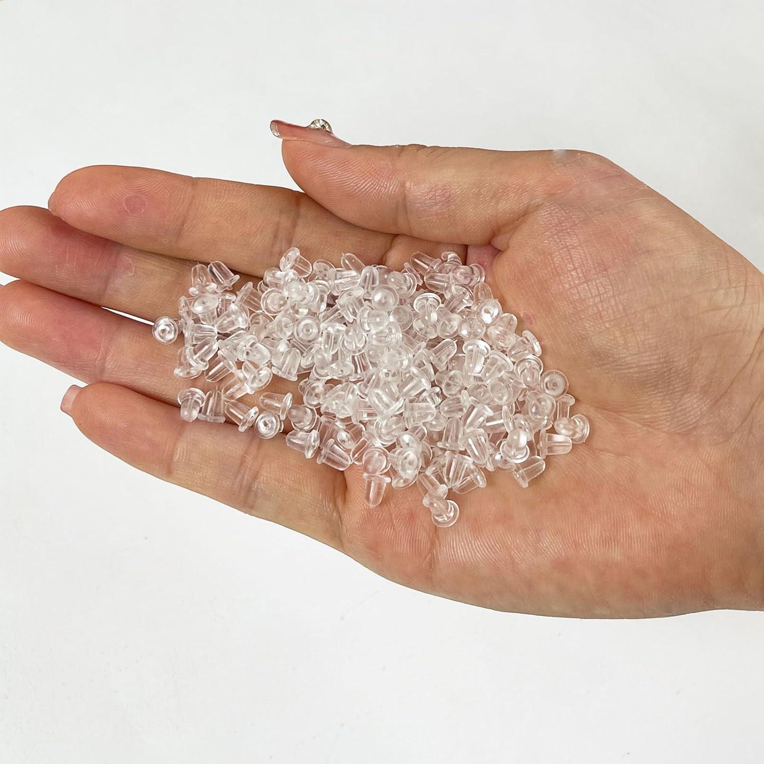 Respaldos de Aretes de Silicona Kerryjewl 100 Pcs Hipoalergénicos