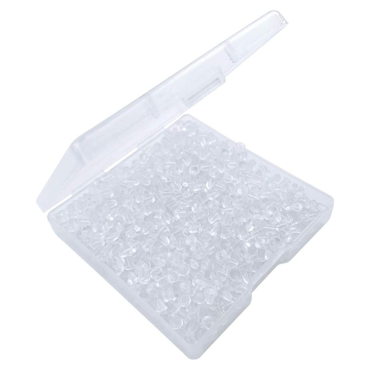 1000 Tapones de Silicona Transparentes Yuntop para Pendientes